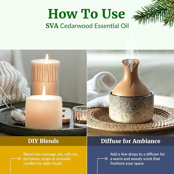 SVA Cedarwood Essential Oil – 4 Fl Oz – 100% Natural Cedar Juniperus Mexicana - Image 6