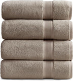Springtree Home Luxury Bamboo Rayon Bath Towel Set of 4 | 35% Bamboo Rayon by SpringtreeHome