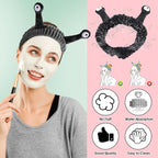 WLLHYF Spa Headband Facial Makeup Head Band Microfiber Soft Coral Fleece Head - Image 4