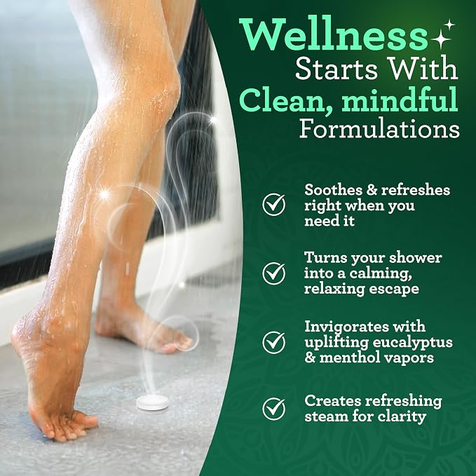 GuruNanda Eucalyptus Vapor Shower Tablets, Clean-Dissolving Aromatherapy Shower - Image 4