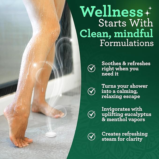 GuruNanda Eucalyptus Vapor Shower Tablets, Clean-Dissolving Aromatherapy Shower - Image 4