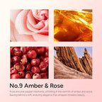 LUMELOOM Amber & Rose Luxury Scented Candles, 9oz Soy Wax Candles - Image 4
