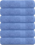 KAHAF COLLECTION 100% Cotton Bath Towels, 24x48 Pack of 6 Towels, Quick Dry by KAHAF+COLLECTION