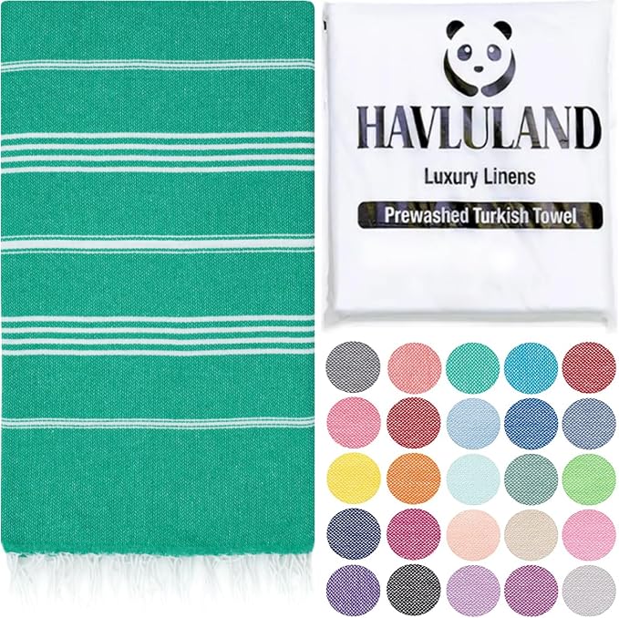 HAVLULAND Turkish Beach Towels Oversized, Absorbent Quick Drying 100% Cotton by Havluland