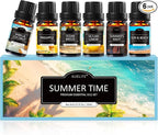 Summer Essential Oils for Diffusers for Home, 6X10ml Fragrance Oils Set by Auelife
