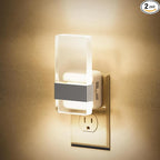JandCase Night Lights Plug into Wall, Dusk to Dawn Sensor, 3000K Soft White LED by JandCase