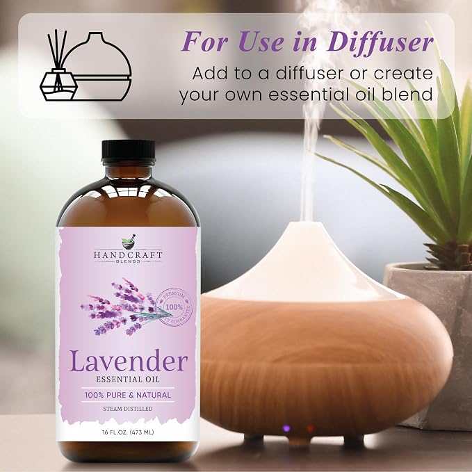 Handcraft Blends Lavender Essential Oil in Glass Bottle – Huge 16 Fl Oz – 100% - Image 4