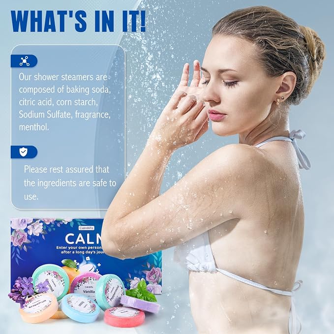 CalmNFiz Shower Steamers Aromatherapy 8 Pack – Gifts - Image 5