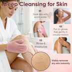2 Pcs Honeycomb Exfoliating Mitten Set Bath Mitt Honeycomb Face and Body - Image 5