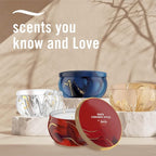Febreze Scented Candle, Baked Cinnamon Apples Scent, 4 Wick Candle, Reusable Tin - Image 5