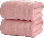 Bath Towels 2 Pack, 30 x 60 Inches, Large 100% Cotton Towels, Comfortable by Velqora
