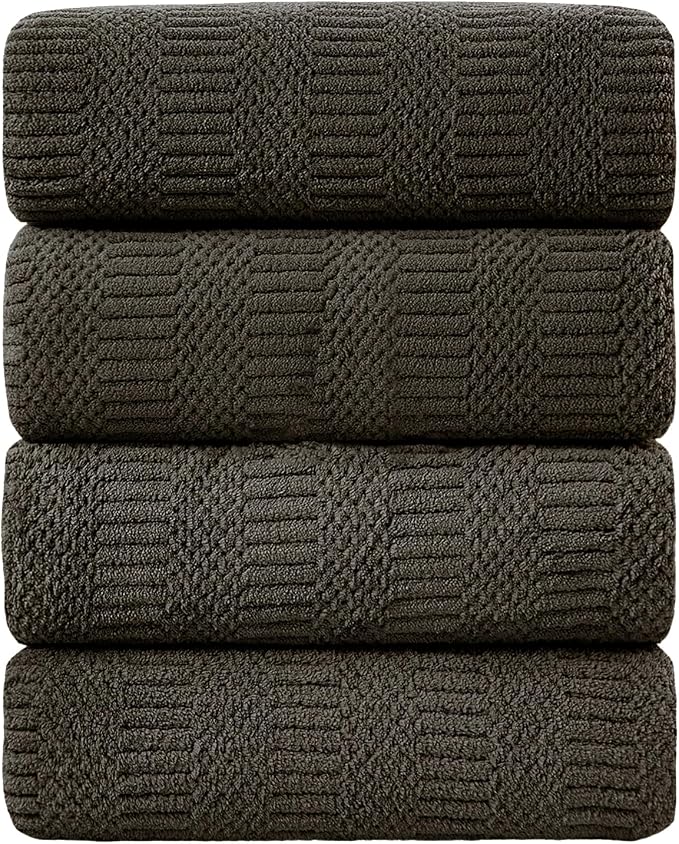Ycosy 4 Pack Extra Large Microfiber Bath Towels Set, 35x70 inches, Less Lint by Ycosy