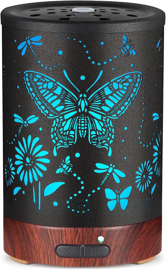 Metal Essential Oils Diffuser 150ML Christmas Aromatherapy Diffuser Cool Mist by Kobodon