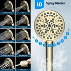 Hibbent All Metal CUPC Certified Shower Head, Handheld Showerhead Combo - Image 5