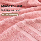 Bath Towels 4 Pack, 30 x 60 Inches, Large 100% Cotton Towels, Comfortable - Image 4