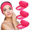 Denfany 3 Pack Makeup Headband, Ultra Soft Adjustable Spa Facial Headbands by EssentialLife