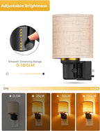 L LOHAS LED Amber Night Lights Plug into Wall, Plug in Night Light Dimmable - Image 2