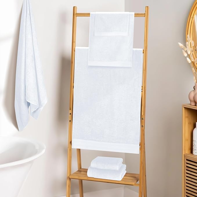 Ultra Soft 6 Pack Cotton Towel Set, Contains 2 Bath Towels 28x55 inch, 2 Hand - Image 3