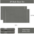 Madison Park Turkish Bath Towel Set 100% Cotton Bath Towel 600GSM Oversized - Image 7