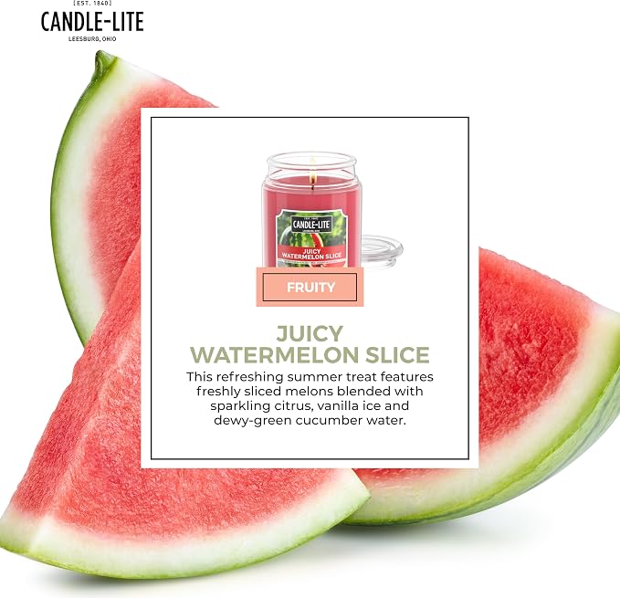 Candle-lite Scented Candles, Juicy Watermelon Slice, 18 oz Jar, Proudly Poured - Image 5