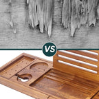 Premium Foldable Teak Bathtub Tray, Expandable Bath Tray - Image 6
