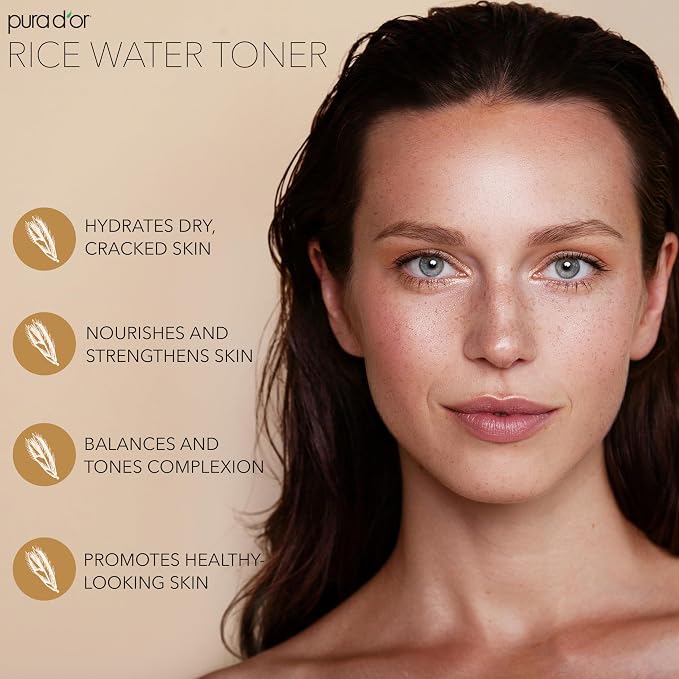 PURA D'OR 3.3 Oz Rice Water Facial Toner - Image 2