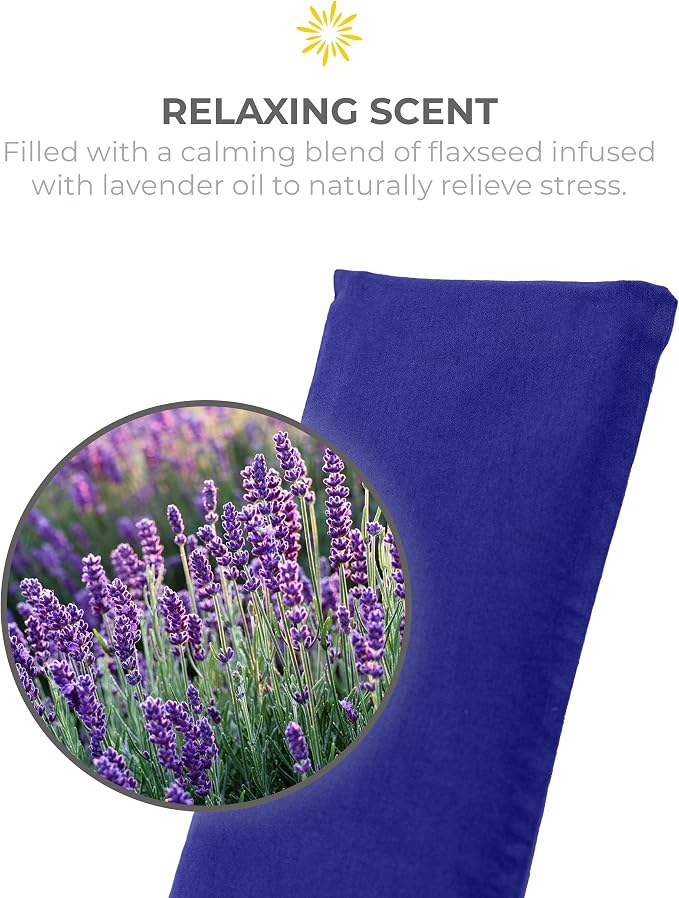 Sunshine Yoga 4-Pack Scented Sateen Eye Pillows, Low-Luster, 9’’ x 4’’ Flaxseed - Image 2
