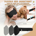 Kids Sleep Mask Eye Mask: 3D Contoured Cup Sleeping Masks, Blindfold - Image 2