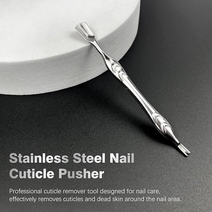 Stainless Steel 2-in-1 Cuticle Pusher - Image 2