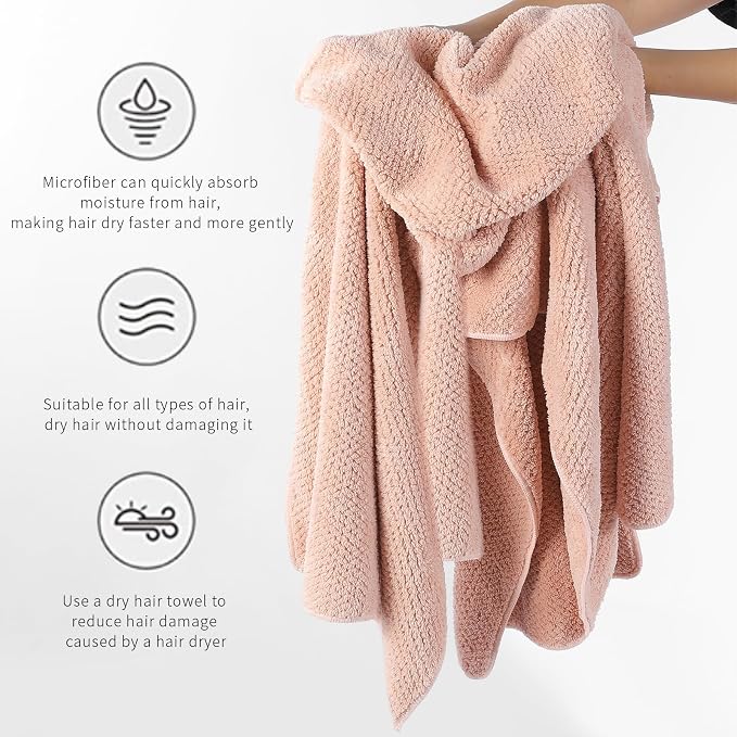 Microfiber Hair Towel Quick Dry Hair Towel Hair Drying Towels Suitable - Image 4