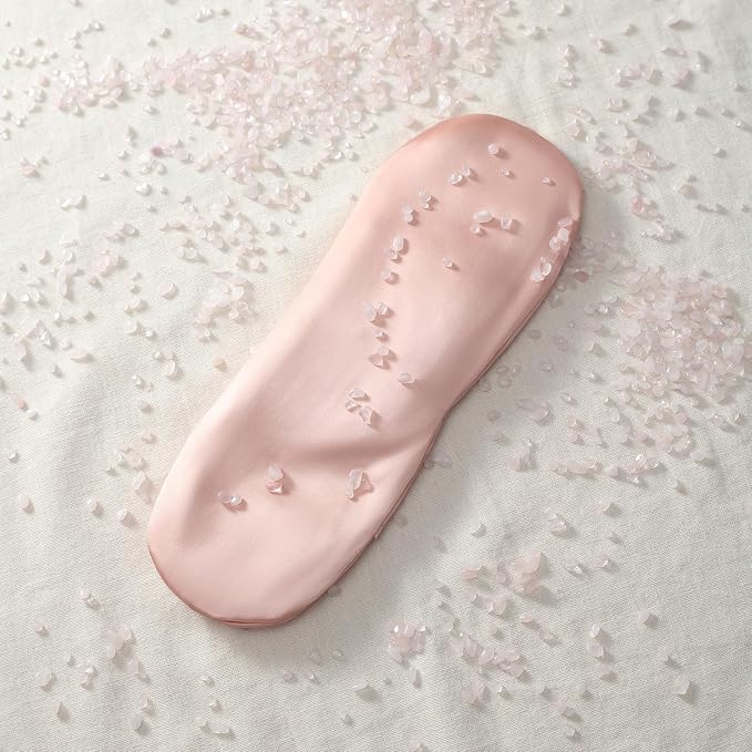 Weighted Eye Pillow for Relaxation, SPA and Travelling, 100% Natural Rose Quartz - Image 6