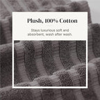 Modern Threads Classic Diamond 6-Piece 100% Cotton Towel Set – Yarn Dyed - Image 5
