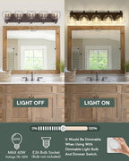 Bathroom Light Fixtures Over Mirror, 5-Light Oil Rubbed Bronze Bathroom Vanity - Image 5