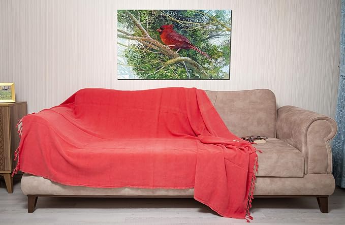 Bersuse 100% Cotton Troy XL Throw Blanket - Image 3
