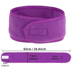 Whaline Spa Facial Headband 4 Packs Head Wrap Terry Cloth Headband Adjustable - Image 2
