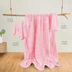 MaopaoBeauty Pink Towels 4 Piece Pink Towel Set, 35x70 in Extra Large Bath - Image 2