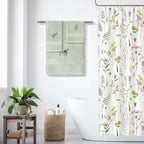 3 Pcs Eucalyptus Leaves Bathroom Towel Set Farmhouse Embroidered Eucalyptus - Image 4