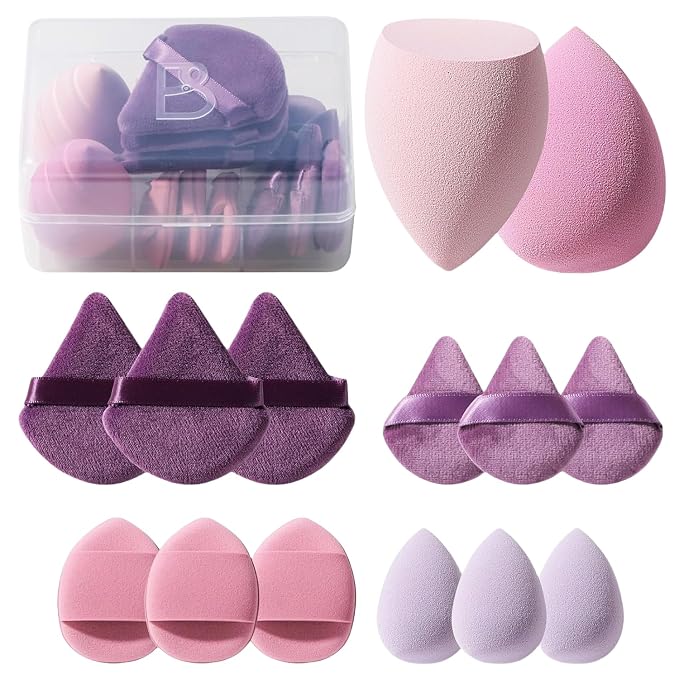 Makeup Sponge Set BS-MALL Triangle Puff 14 Pcs by BS-MALL