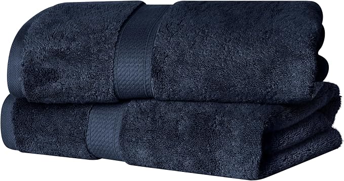 SUPERIOR Egyptian Cotton Pile Bath Towel Set of 2, Ultra Soft Luxury Towels by SUPERIOR