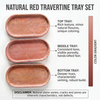 YKAJO Oval Real Marble Tray for Bathroom Kitchen Counter Stone Decorative - Image 4