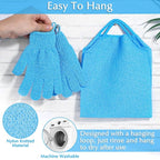 Anezus Exfoliating Back Scrubber Bath Gloves Set, Exfoliating Shower Towel - Image 5