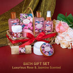 Gifts For Women Gift Basket – 9 Piece Set of ROSE JASMINE Home Spa Set - Image 4