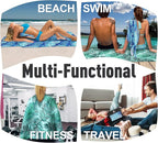 2 Pack Microfiber Beach Towel, Oversized Pool Towel 75”x 35”, Sand-Free Quick - Image 5
