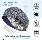 2 Pack Satin Lined Bouffant Scrub Caps - Image 2