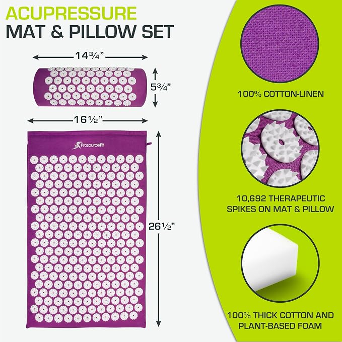 ProsourceFit Acupressure Mat and Pillow Set - Image 2