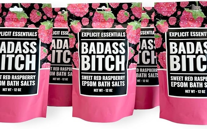 Explicit Essentials Bath Salts for Women, 12oz Raspberry Epsom Salts - Image 9