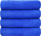 JML Microfiber Bath Towels, Extra Large Bathroom Towel Set, Dark Blue - Image 2