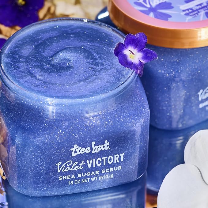 Tree Hut Violet Victory Shea Sugar Scrub, Exfoliating, Hydrating & Moisturizing - Image 6