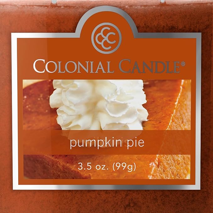 Colonial Candle Pumpkin Pie Scented Jar Candle, 2 Wick, 3.5 oz, Mottled Wax - Image 5
