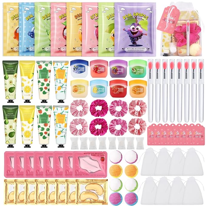 88PCS SPA Party Supplies for Girls, Under Eye Patches, Facial Masks, Lip Mask & by jutqut